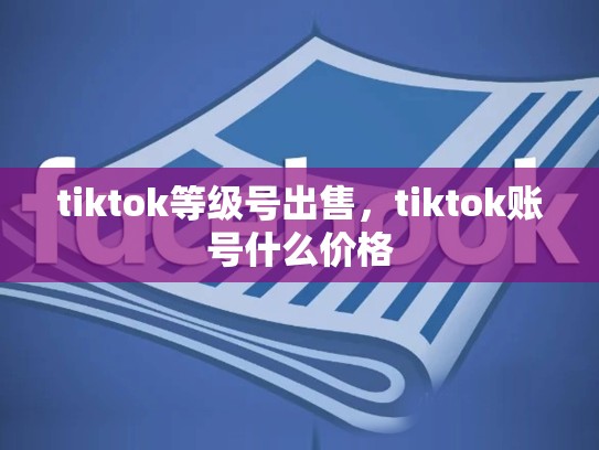 tiktok等级号出售，tiktok账号什么价格
