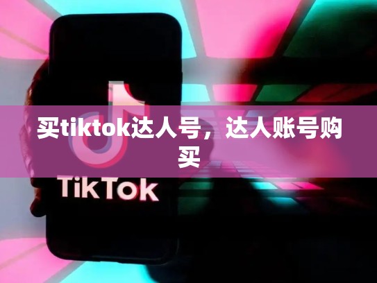 买tiktok达人号，达人账号购买