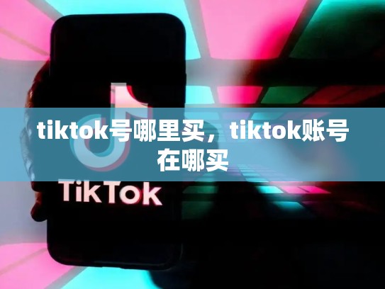tiktok号哪里买，tiktok账号在哪买
