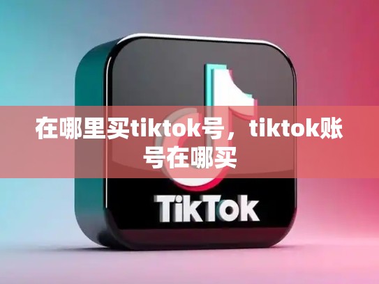 在哪里买tiktok号，tiktok账号在哪买