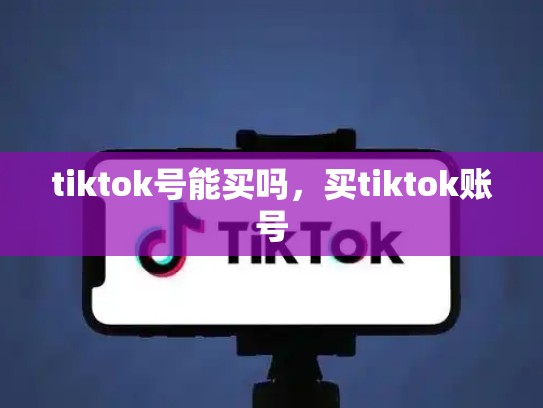 tiktok号能买吗，买tiktok账号