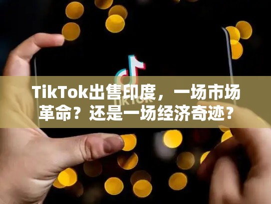 TikTok出售印度，一场市场革命？还是一场经济奇迹？