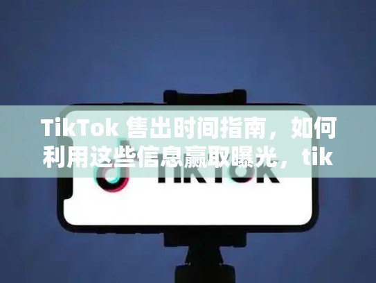 TikTok 售出时间指南，如何利用这些信息赢取曝光，tiktok卖了没有最新消息