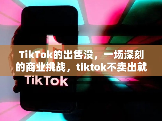 TikTok的出售没，一场深刻的商业挑战，tiktok不卖出就关门