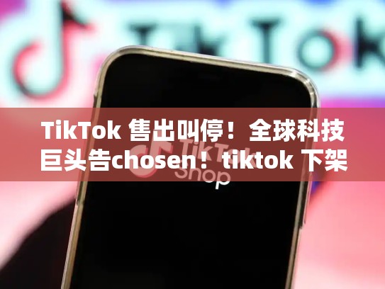 TikTok 售出叫停！全球科技巨头告chosen！tiktok 下架
