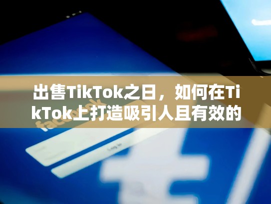 出售TikTok之日，如何在TikTok上打造吸引人且有效的销售活动，tik tok出售