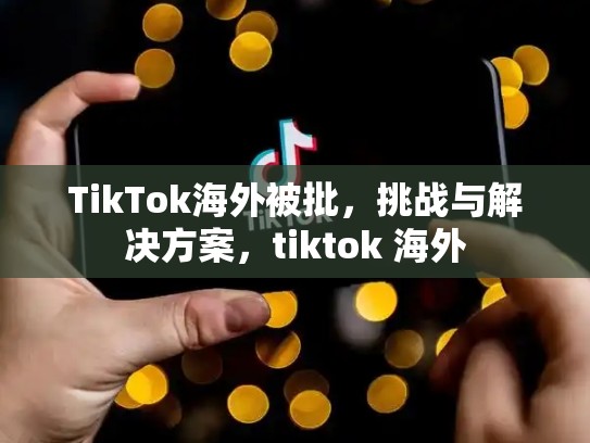 TikTok海外被批，挑战与解决方案，tiktok 海外