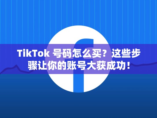 TikTok 号码怎么买？这些步骤让你的账号大获成功！