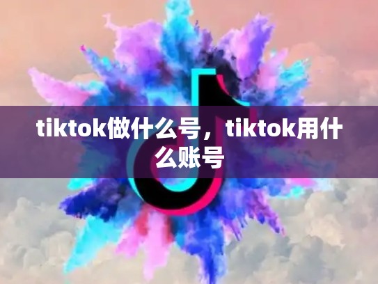 tiktok做什么号，tiktok用什么账号